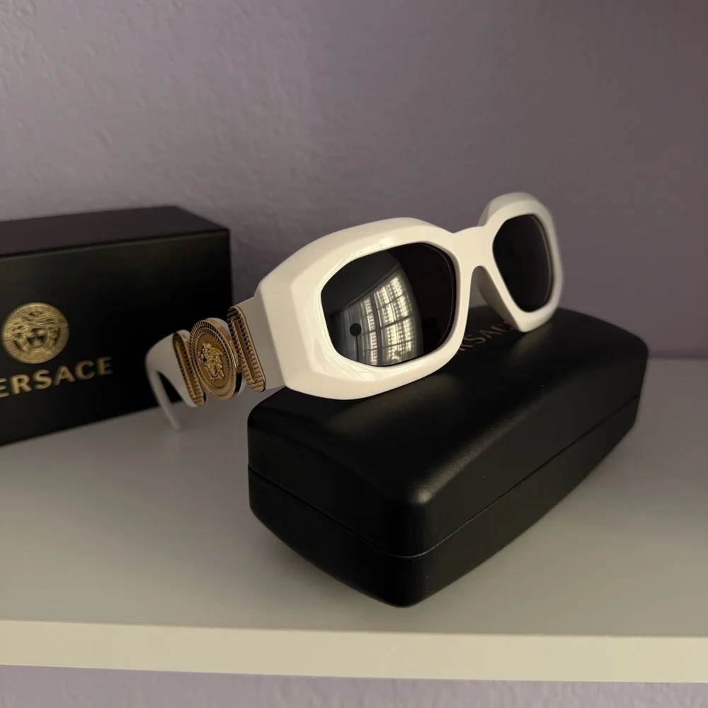 New! Versace White Sunglasses Mod.4425U 314/87, Authentic